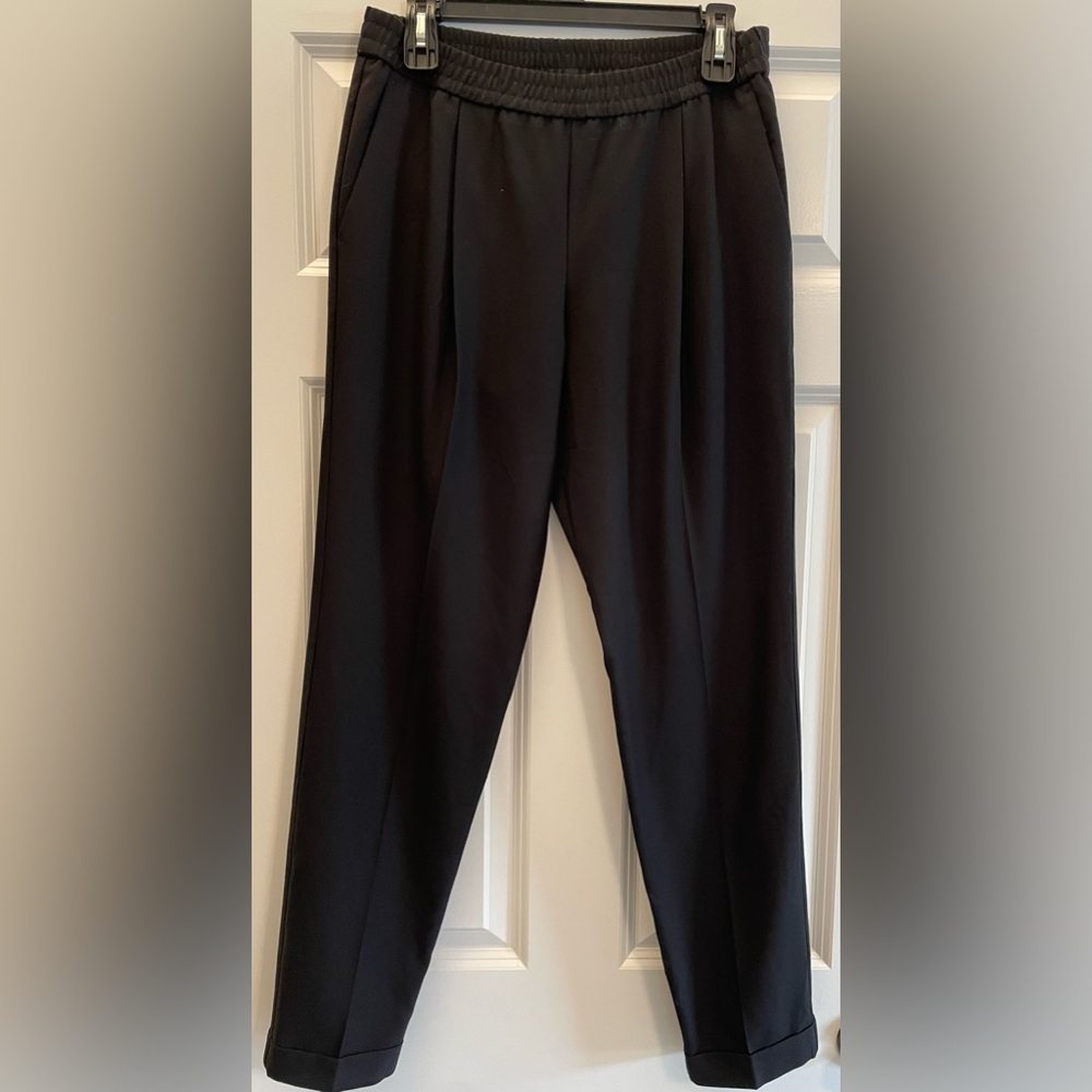 Boss ankle length cuff pant with elastic waist slim cut size 6